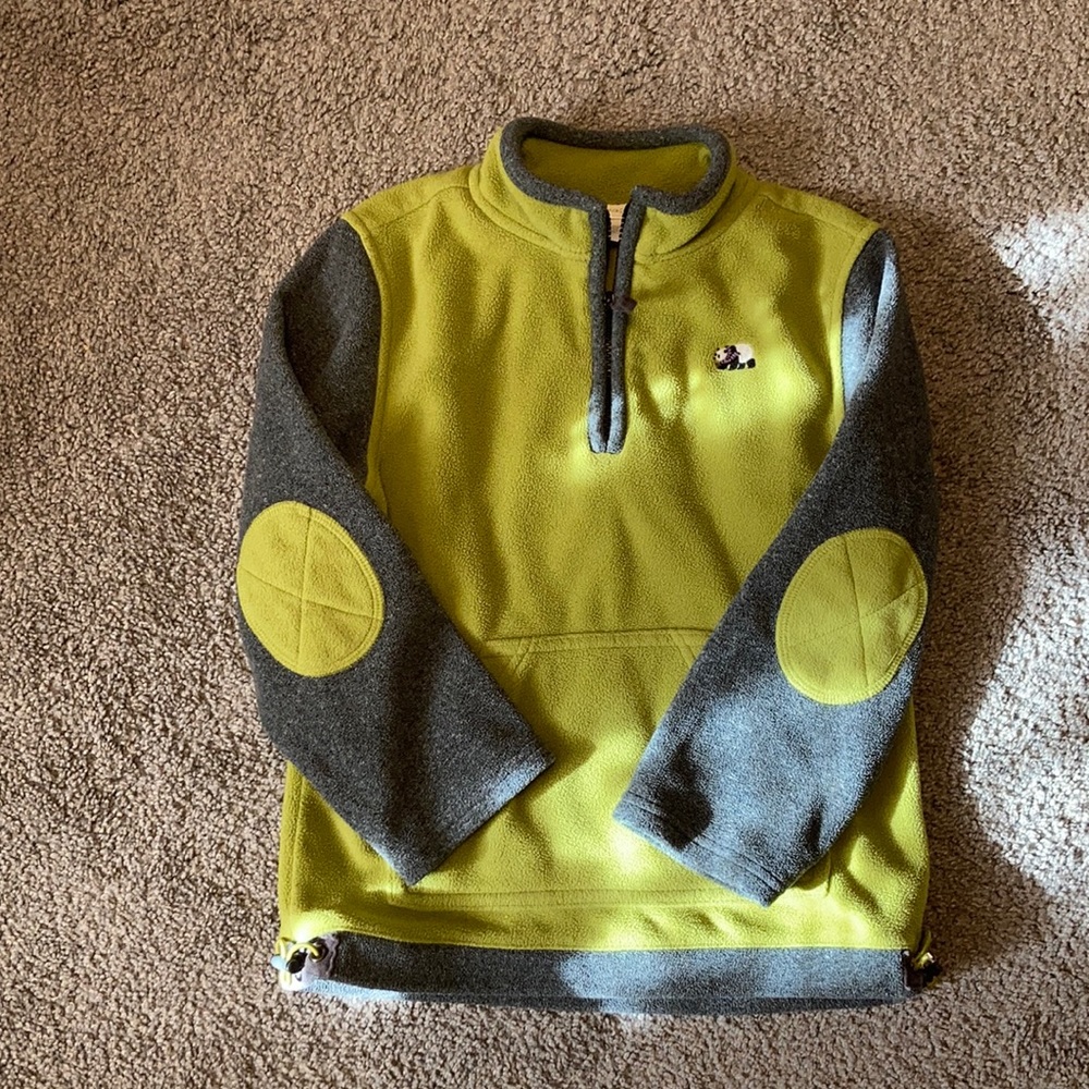 Janie and Jack Fleece. Boys size 6. Green with grey sleeves